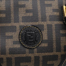 FENDI Zucca Canvas Hand Bag PVC 2way Black Brown Auth 210043-18