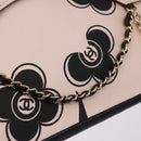 CHANEL Chain Shoulder Bag Canvas Pink Gold CC Auth 210045V-15
