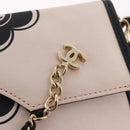 CHANEL Chain Shoulder Bag Canvas Pink Gold CC Auth 210045V-16