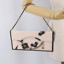 CHANEL Chain Shoulder Bag Canvas Pink Gold CC Auth 210045V-24