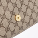 GUCCI GG Supreme Web Sherry Line Bag PVC Beige Gold 156 01 030 Auth 210047-15