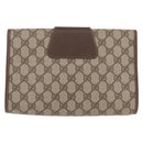 GUCCI GG Supreme Web Sherry Line Bag PVC Beige Gold 156 01 030 Auth 210047-3