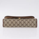 GUCCI GG Supreme Web Sherry Line Bag PVC Beige Gold 156 01 030 Auth 210047-7