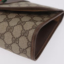 GUCCI GG Supreme Web Sherry Line Bag PVC Beige Gold 156 01 030 Auth 210047-9