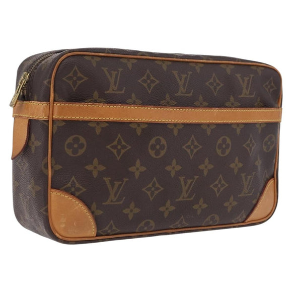 LOUIS VUITTON Monogram Compiegne 28 Clutch Bag M51845 LV Auth 210049