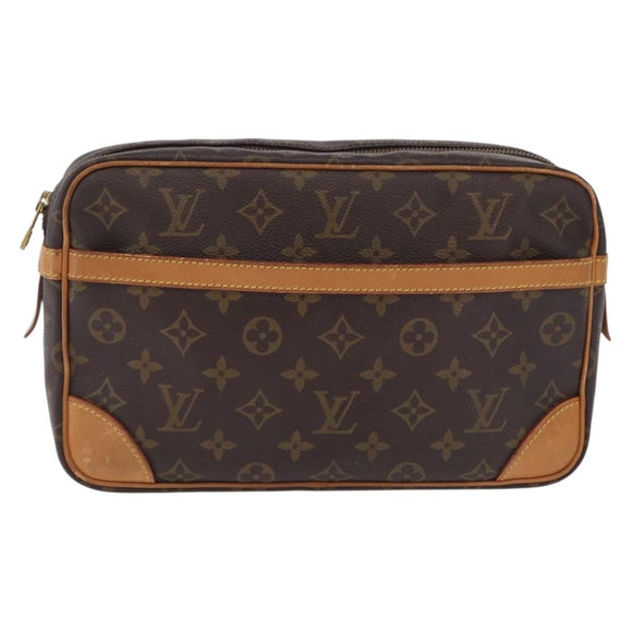 LOUIS VUITTON Monogram Compiegne 28 Clutch Bag M51845 LV Auth 210049