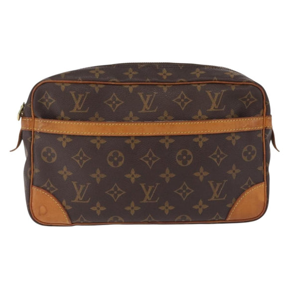 LOUIS VUITTON Monogram Compiegne 28 Clutch Bag M51845 LV Auth 210050