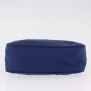 PRADA Hand Pouch Hand Bag Nylon Blue Silver Auth 210051A-11