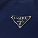 PRADA Hand Pouch Hand Bag Nylon Blue Silver Auth 210051A-16