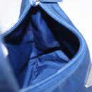 PRADA Hand Pouch Hand Bag Nylon Blue Silver Auth 210051A-20