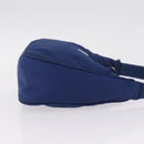 PRADA Hand Pouch Hand Bag Nylon Blue Silver Auth 210051A-4
