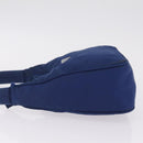 PRADA Hand Pouch Hand Bag Nylon Blue Silver Auth 210051A-5