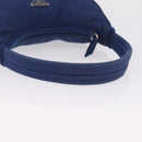 PRADA Hand Pouch Hand Bag Nylon Blue Silver Auth 210051A-8