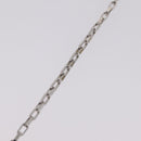 Salvatore Ferragamo Gancini Chain Shoulder Bag Satin Gray Silver Auth 210053A-10