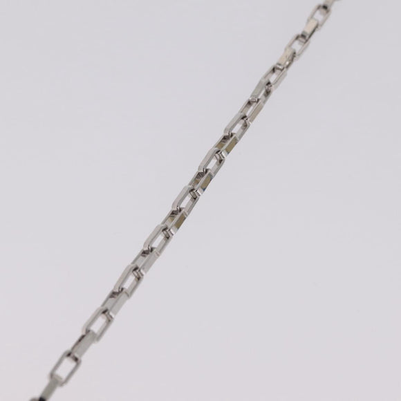 Salvatore Ferragamo Gancini Chain Shoulder Bag Satin Gray Silver Auth 210053A