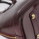 LOUIS VUITTON Monogram Vernis Alma PM Hand Bag Amarante M91611 LV Auth 210054-14