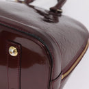 LOUIS VUITTON Monogram Vernis Alma PM Hand Bag Amarante M91611 LV Auth 210054-15