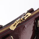 LOUIS VUITTON Monogram Vernis Alma PM Hand Bag Amarante M91611 LV Auth 210054-16