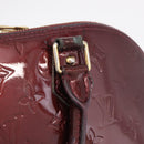 LOUIS VUITTON Monogram Vernis Alma PM Hand Bag Amarante M91611 LV Auth 210054-17