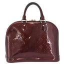 LOUIS VUITTON Monogram Vernis Alma PM Hand Bag Amarante M91611 LV Auth 210054-2