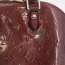 LOUIS VUITTON Monogram Vernis Alma PM Hand Bag Amarante M91611 LV Auth 210054-4