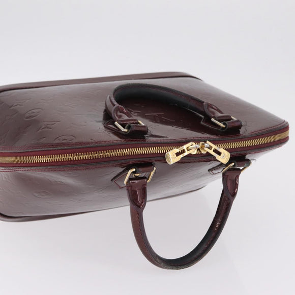 LOUIS VUITTON Monogram Vernis Alma PM Hand Bag Amarante M91611 LV Auth 210054