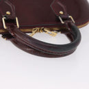 LOUIS VUITTON Monogram Vernis Alma PM Hand Bag Amarante M91611 LV Auth 210054-8