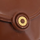 Tiffany & Co. Chain Shoulder Bag Leather Brown Gold Auth 210055-16