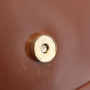 Tiffany & Co. Chain Shoulder Bag Leather Brown Gold Auth 210055-19
