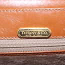 Tiffany & Co. Chain Shoulder Bag Leather Brown Gold Auth 210055-20
