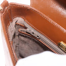 Tiffany & Co. Chain Shoulder Bag Leather Brown Gold Auth 210055-25