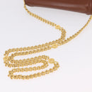Tiffany & Co. Chain Shoulder Bag Leather Brown Gold Auth 210055-9