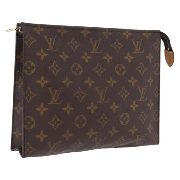 LOUIS VUITTON Monogram Poche Toilette 26 Pouch M47542 LV Auth 210058