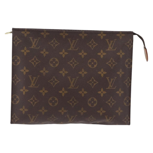 LOUIS VUITTON Monogram Poche Toilette 26 Pouch M47542 LV Auth 210058