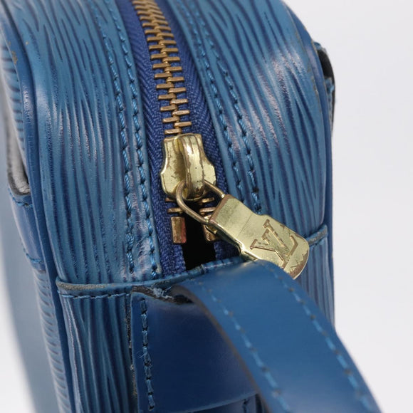LOUIS VUITTON Epi Jeune Fille MM Shoulder Bag Toledo Blue M52155 LV Auth 210059A