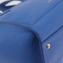 Salvatore Ferragamo Gancini Amy Hand Bag Leather 2way Blue Gold Auth 210060V-12