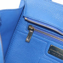 Salvatore Ferragamo Gancini Amy Hand Bag Leather 2way Blue Gold Auth 210060V-23