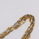 Bally Chain Shoulder Bag Leather Gold Auth 210061A-11