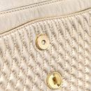 Bally Chain Shoulder Bag Leather Gold Auth 210061A-23
