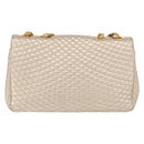 Bally Chain Shoulder Bag Leather Gold Auth 210061A-5