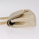 Bally Chain Shoulder Bag Leather Gold Auth 210061A-7