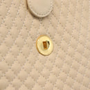 Bally Chain Shoulder Bag Leather Ivory Gold Auth 210062A-18