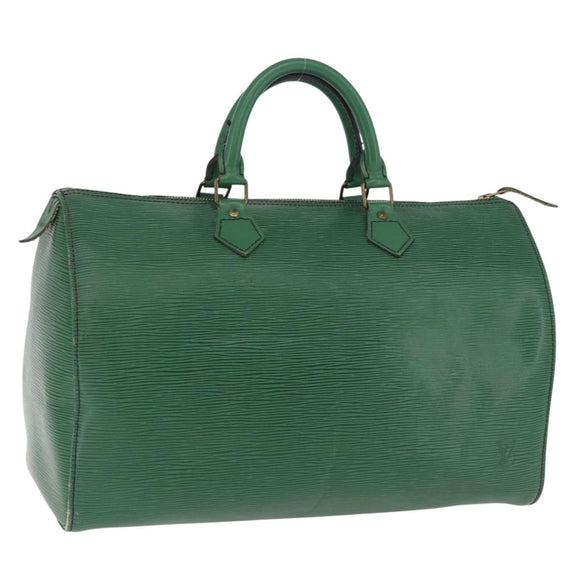 LOUIS VUITTON Epi Speedy 35 Hand Bag Borneo Green M42994 LV Auth 210064