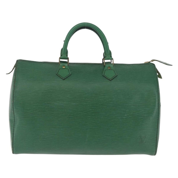 LOUIS VUITTON Epi Speedy 35 Hand Bag Borneo Green M42994 LV Auth 210064