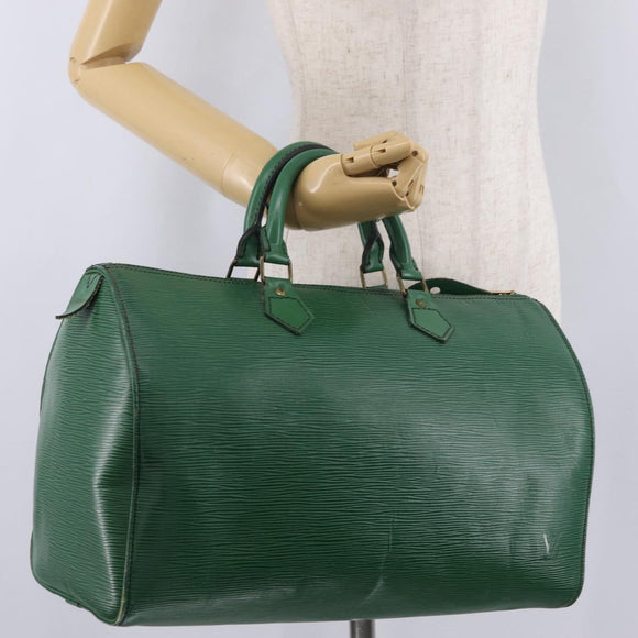 LOUIS VUITTON Epi Speedy 35 Hand Bag Borneo Green M42994 LV Auth 210064