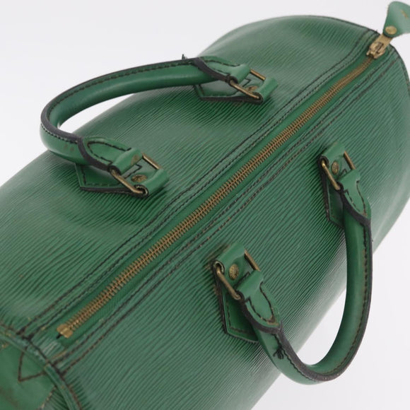 LOUIS VUITTON Epi Speedy 35 Hand Bag Borneo Green M42994 LV Auth 210064