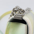 CHANEL Chain Matelasse Boy Chanel Bag Caviar Skin Multicolor CC Auth 210066SAM-17