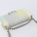 CHANEL Chain Matelasse Boy Chanel Bag Caviar Skin Multicolor CC Auth 210066SAM-8