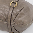 Miu Miu Hand Bag Vitellolux Gray Gold Auth 210067A-10