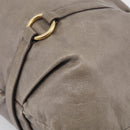 Miu Miu Hand Bag Vitellolux Gray Gold Auth 210067A-12